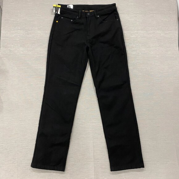 CAT Caterpillar Work Pants Mens 32 x 32 Black Canvas Fleece Lined Insulated - Picture 2 of 12